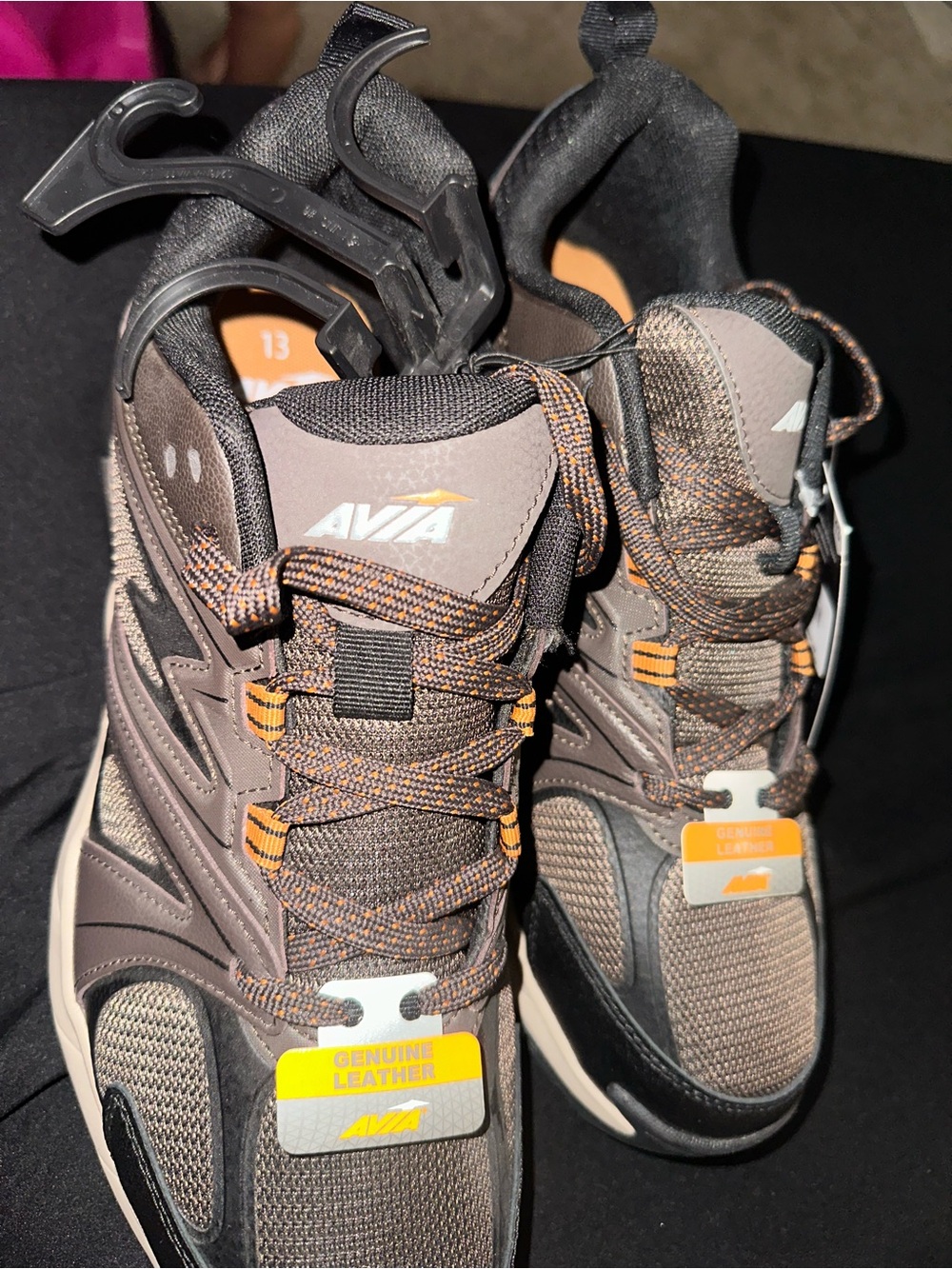 Avia Men's Brown and Orange Athletic Sneakers